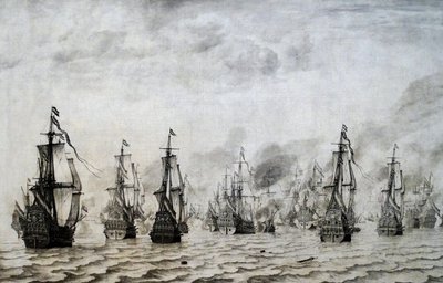 معركة دونكيرك بواسطة ويليم فان دي فيلدي الأكبر